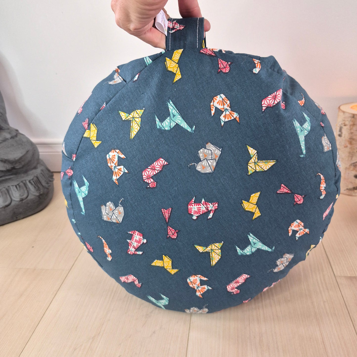 Coussin enfant /Zafu animaux en origami