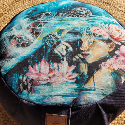 Coussin de méditation tortue, MantrArt