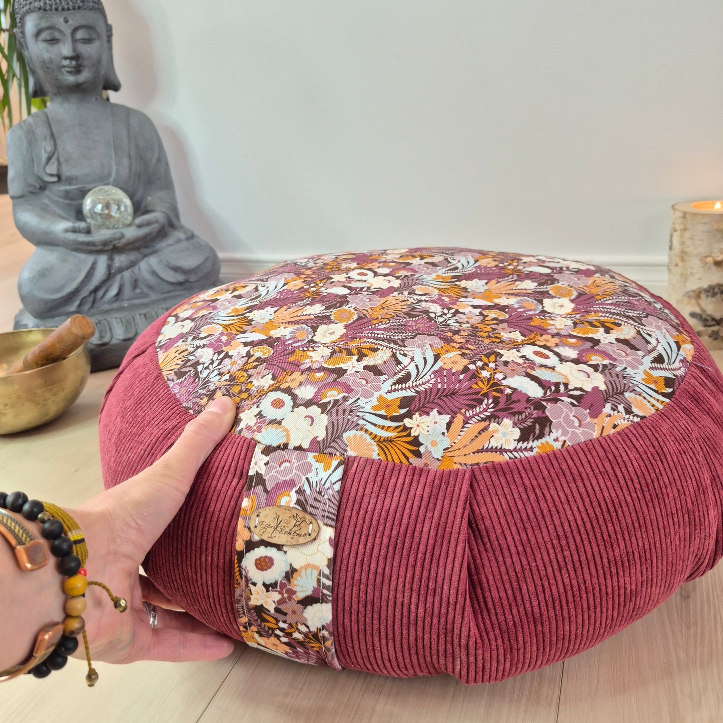 Zafu Éco-Friendly/Coussin de Méditation en Matériaux Recyclés