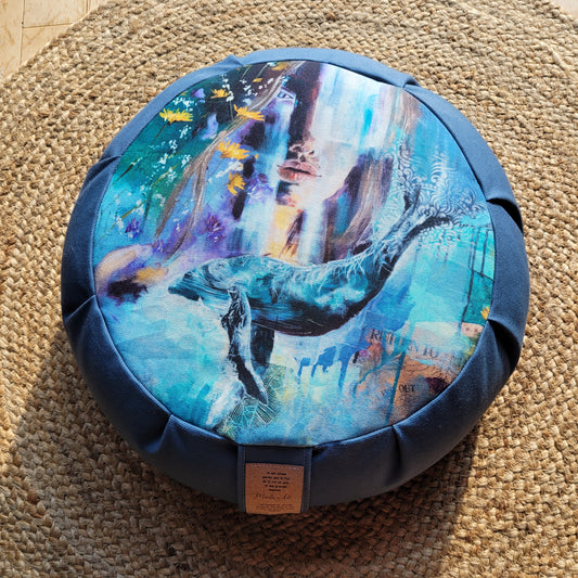 Coussin de méditation Baleine,  MantrArt