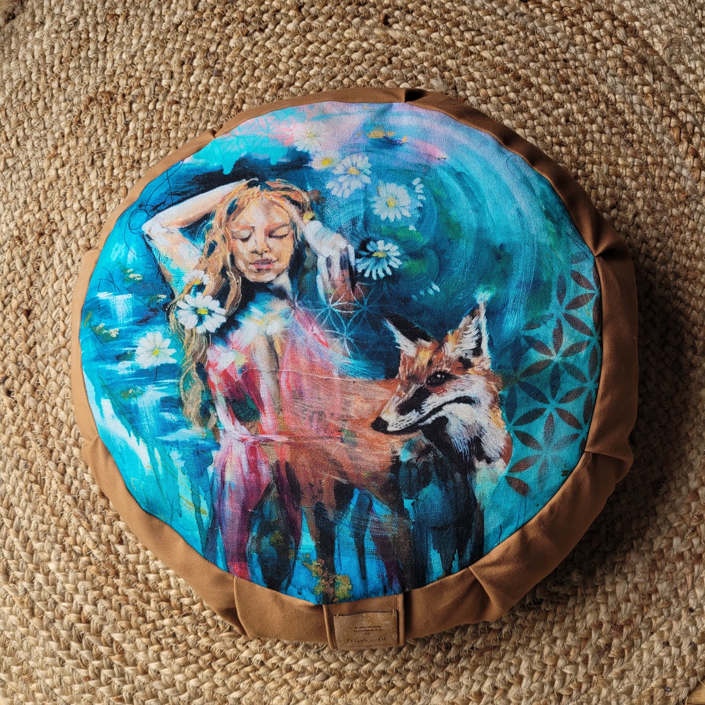 Coussin de méditation Renard, Mantrart