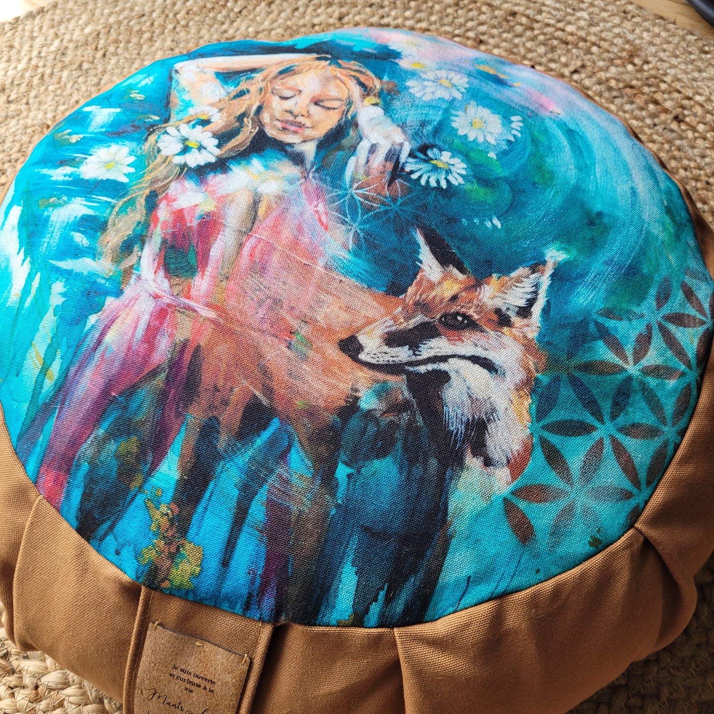 Coussin de méditation Renard, Mantrart