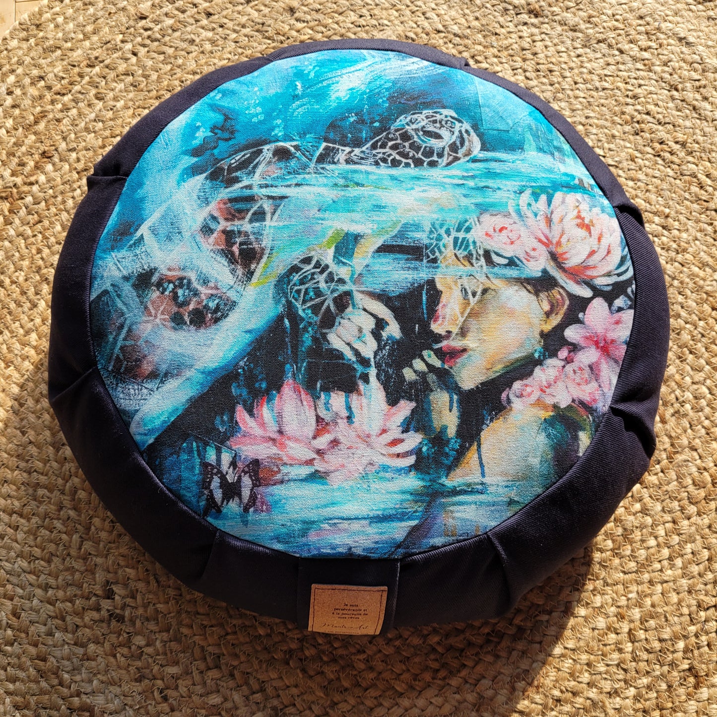 Coussin de méditation tortue, MantrArt