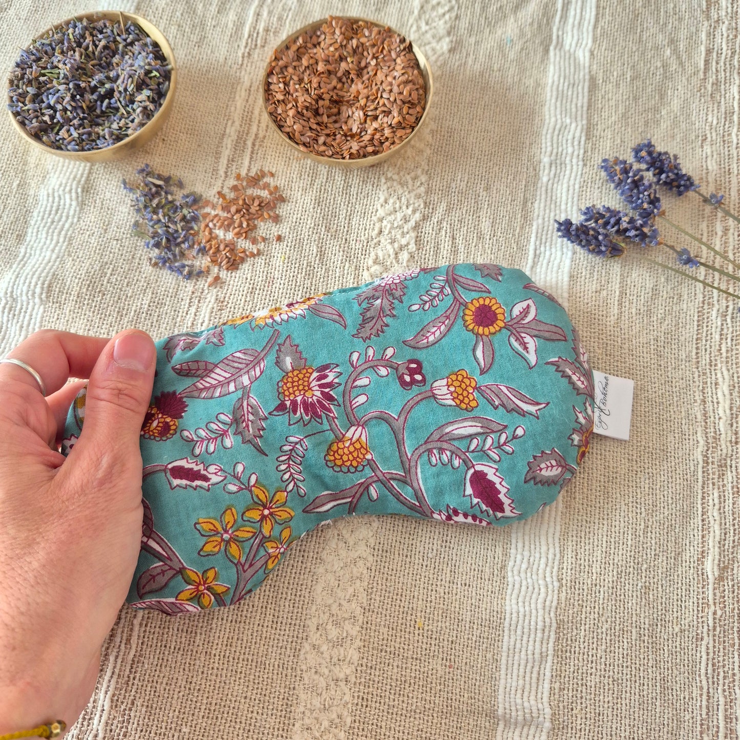 Repose yeux en lin Bio et lavande