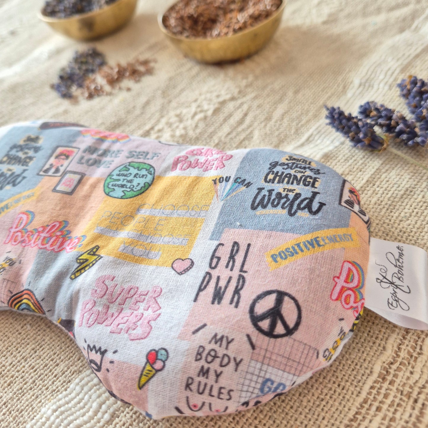 Repose yeux en lin Bio et lavande