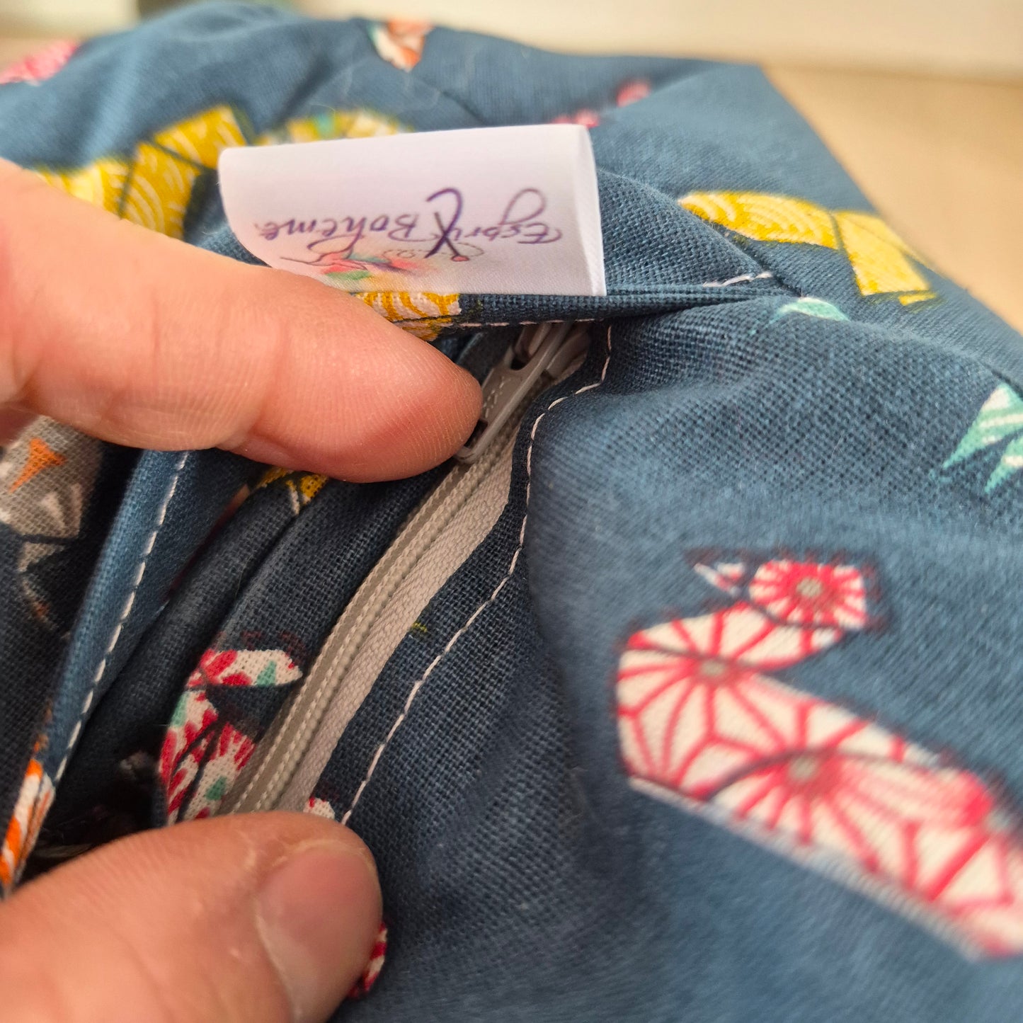 Coussin enfant /Zafu animaux en origami