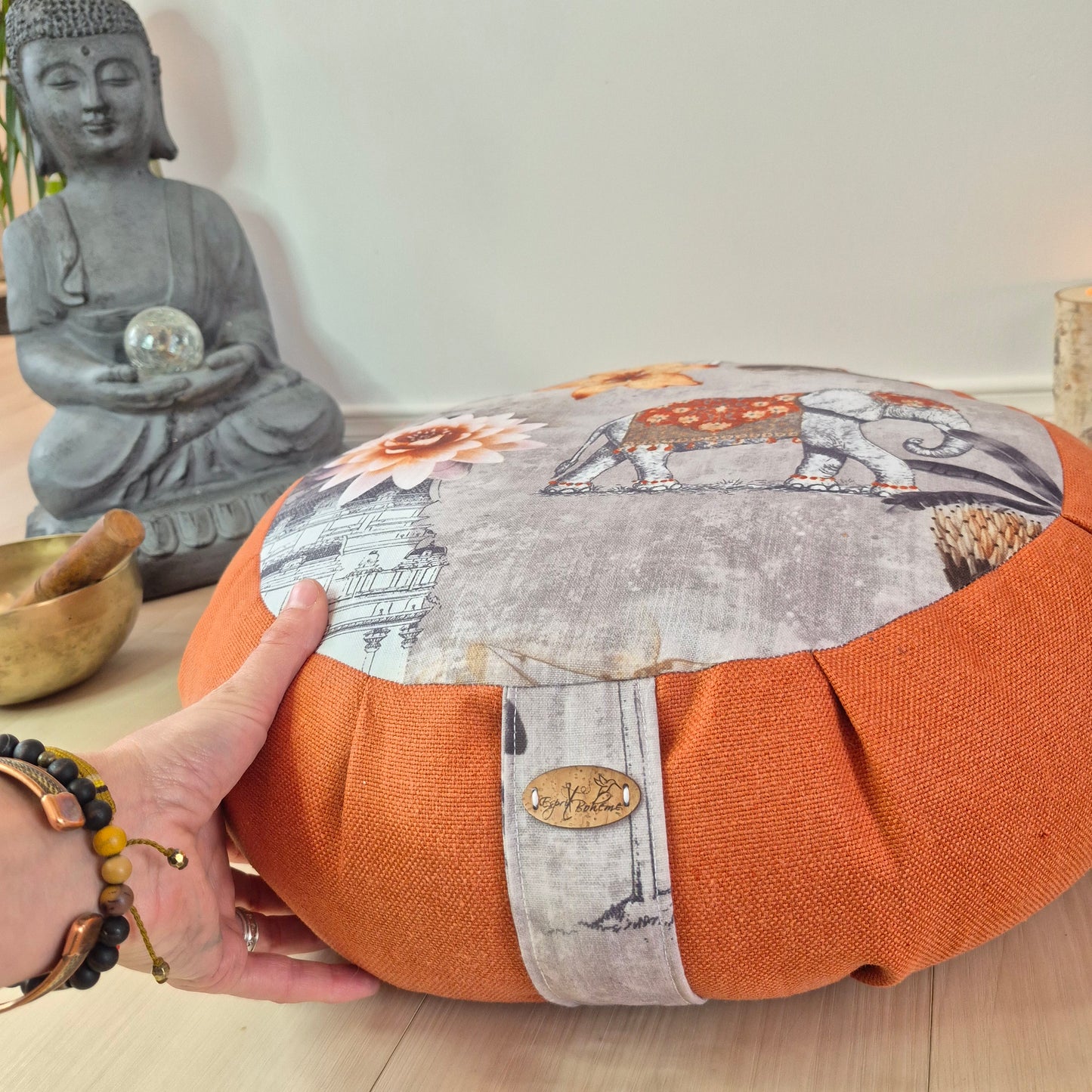 Coussin de méditation Éléphant