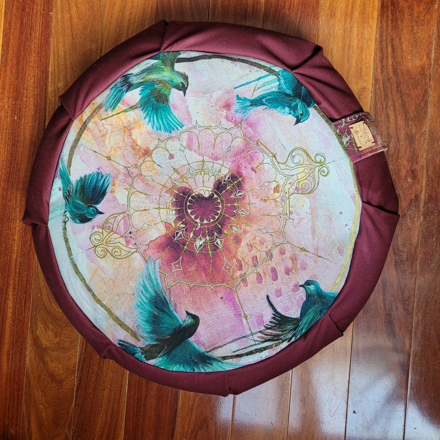 Coussin de méditation /Zafu Bird Portal, MantrArt